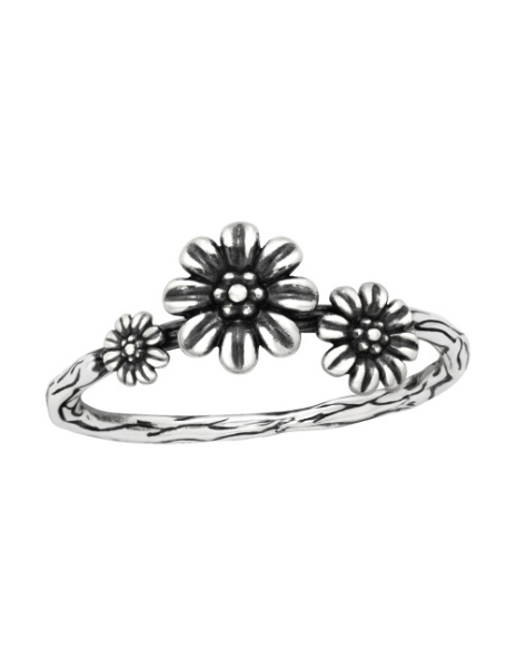 Anillo de plata 925 Flower...