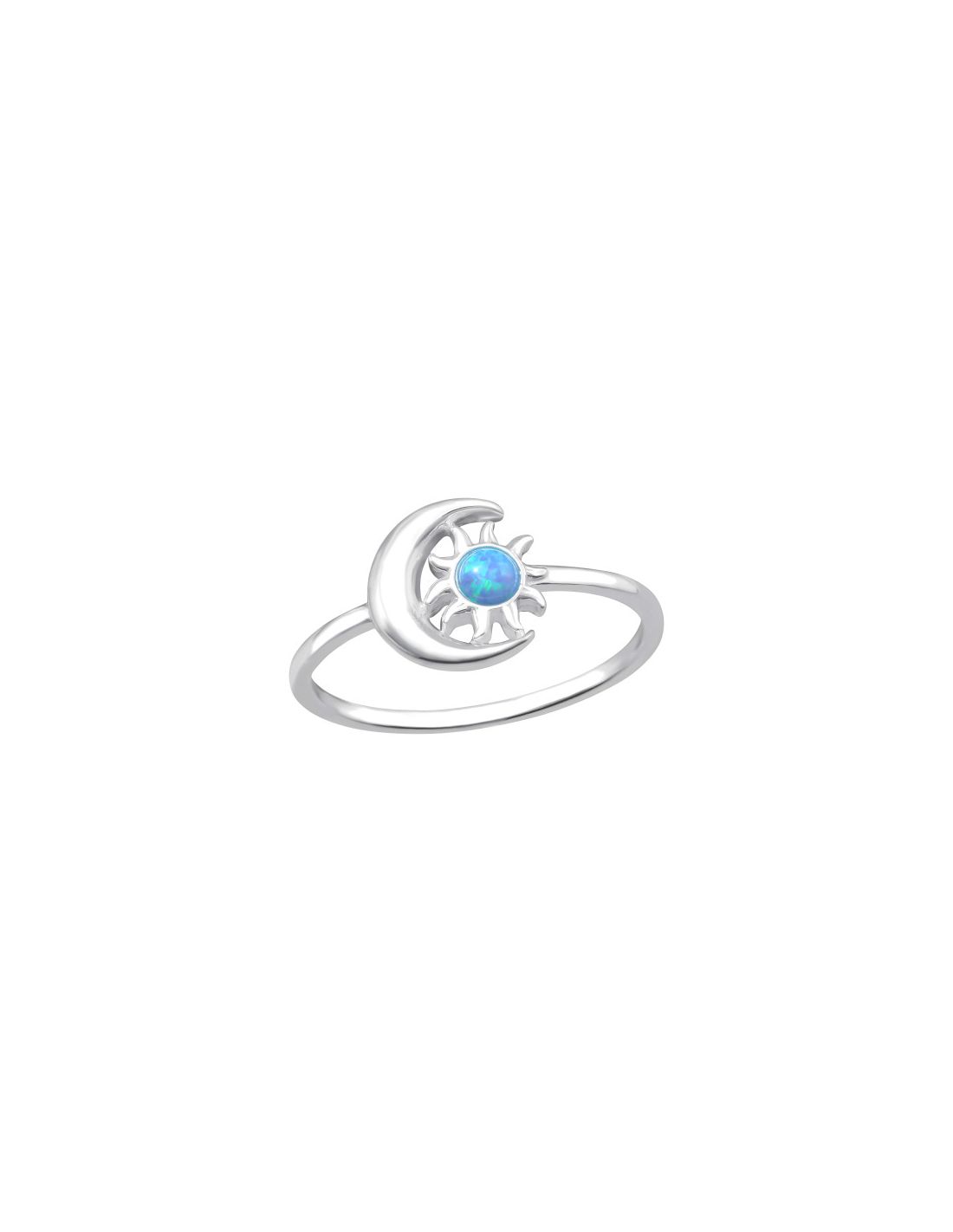 Anillo de plata 925 Moon And Star...