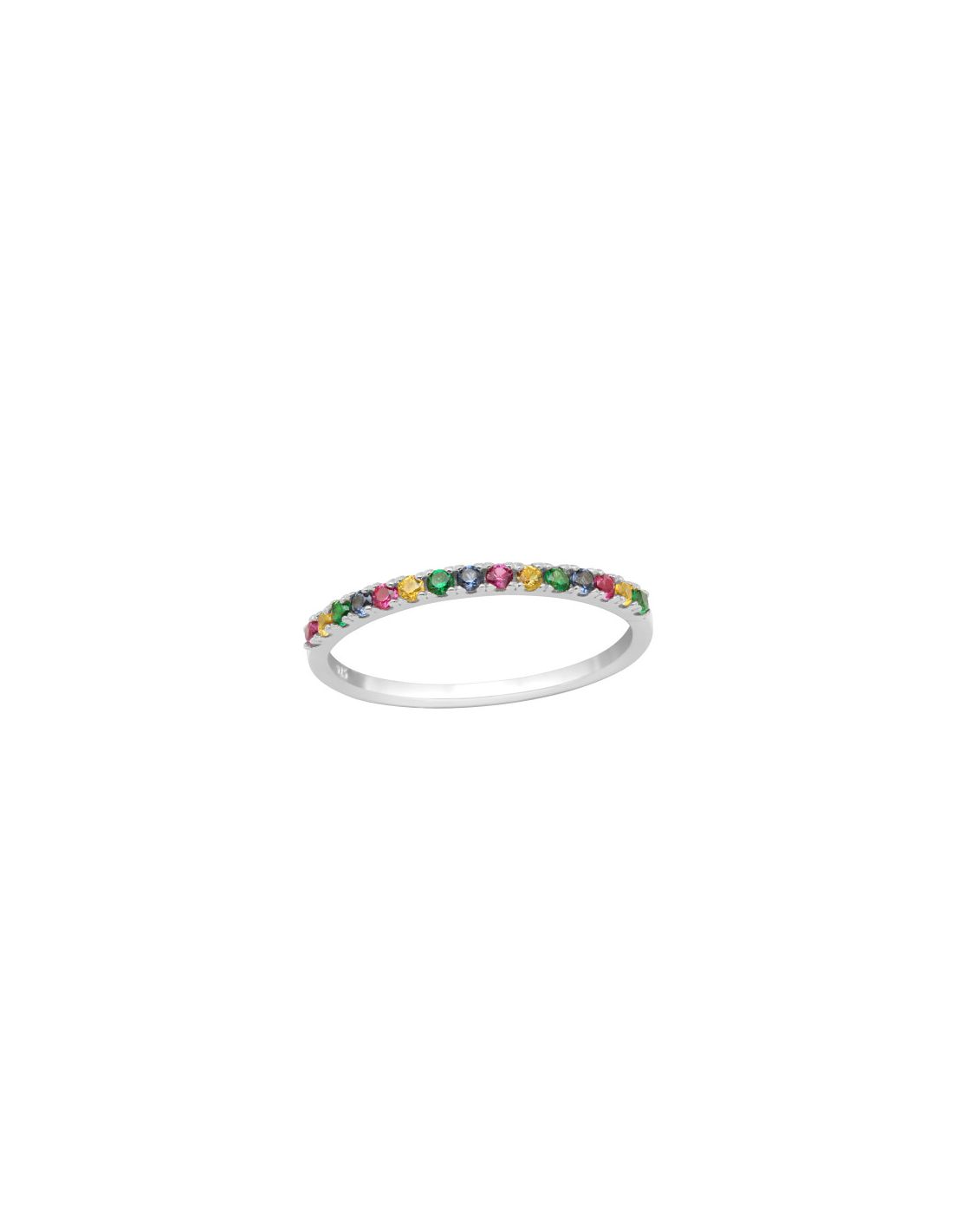 Anillo de plata 925 Semi Eternity...