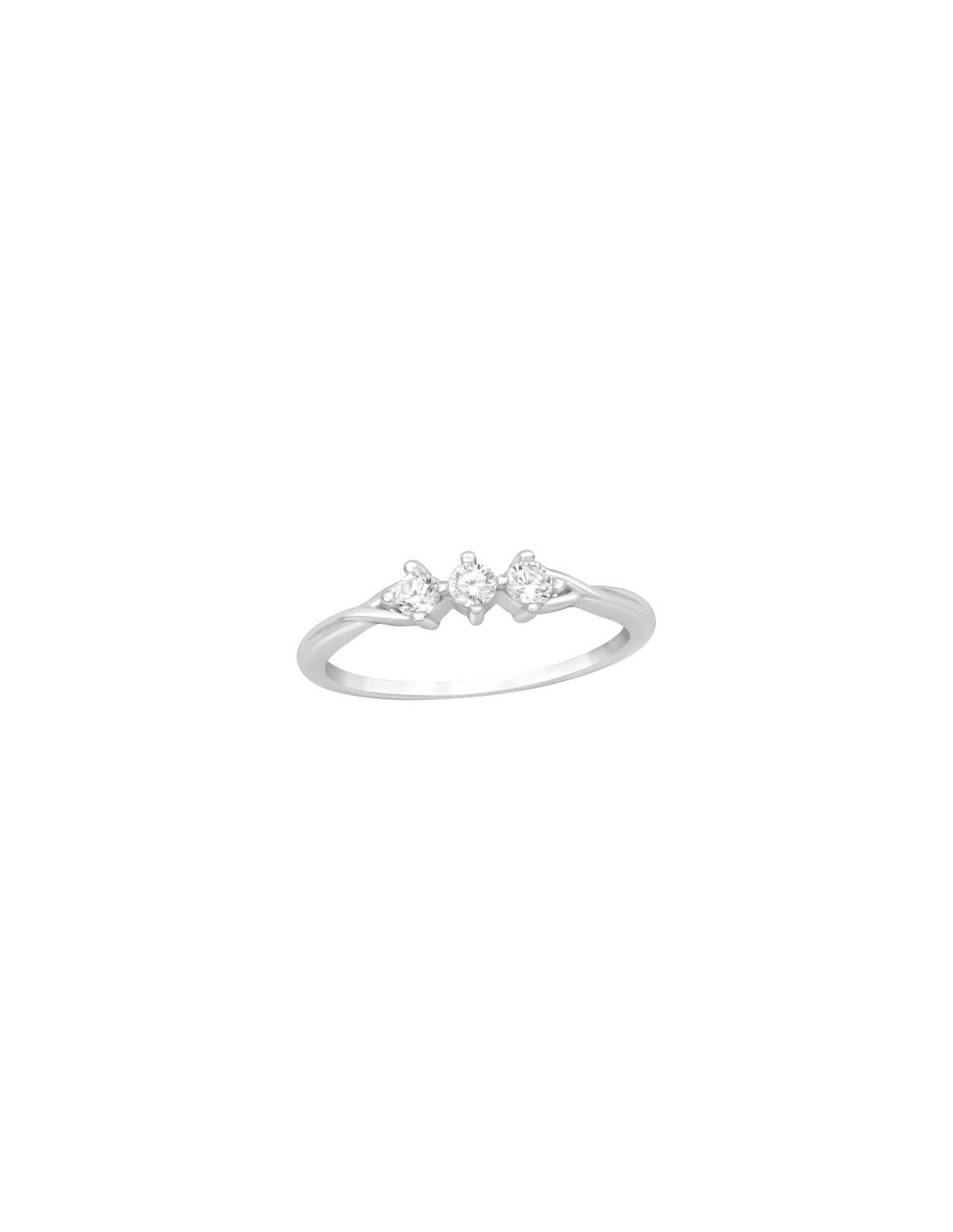 Anillo de plata 925 Three Stone Talla  4