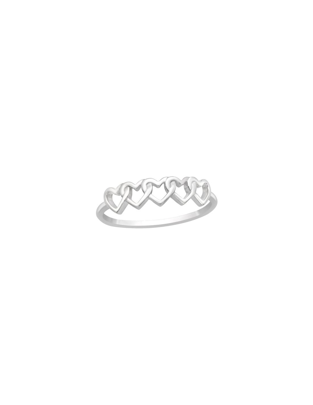 Anillo de plata 925 Heart Link Talla  5