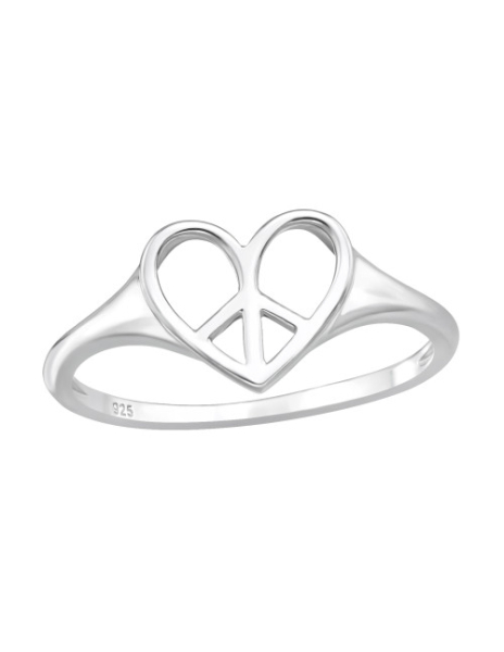 Anillo de plata 925 Heart...