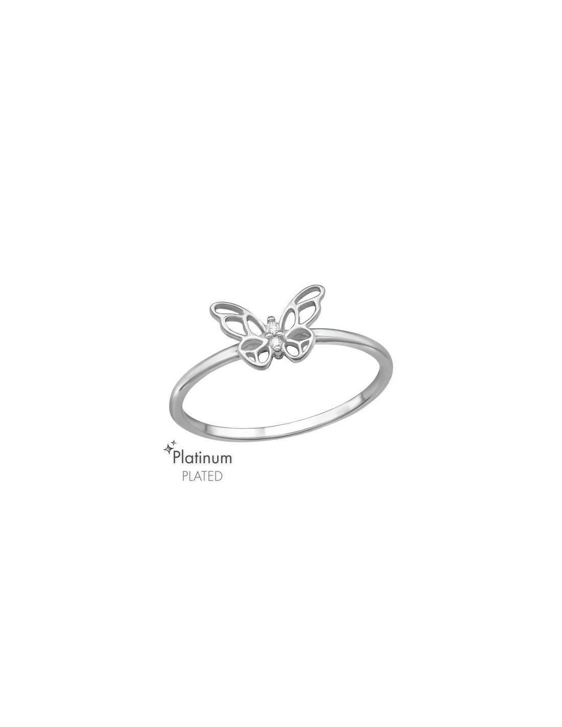 Anillo de plata 925 Butterfly...