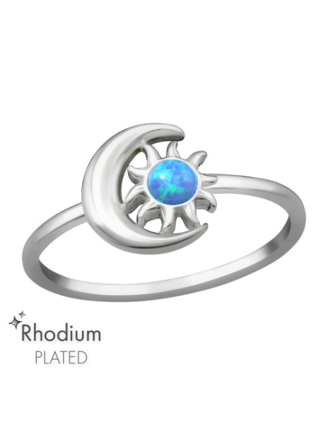 Anillo de plata 925 Sun &...