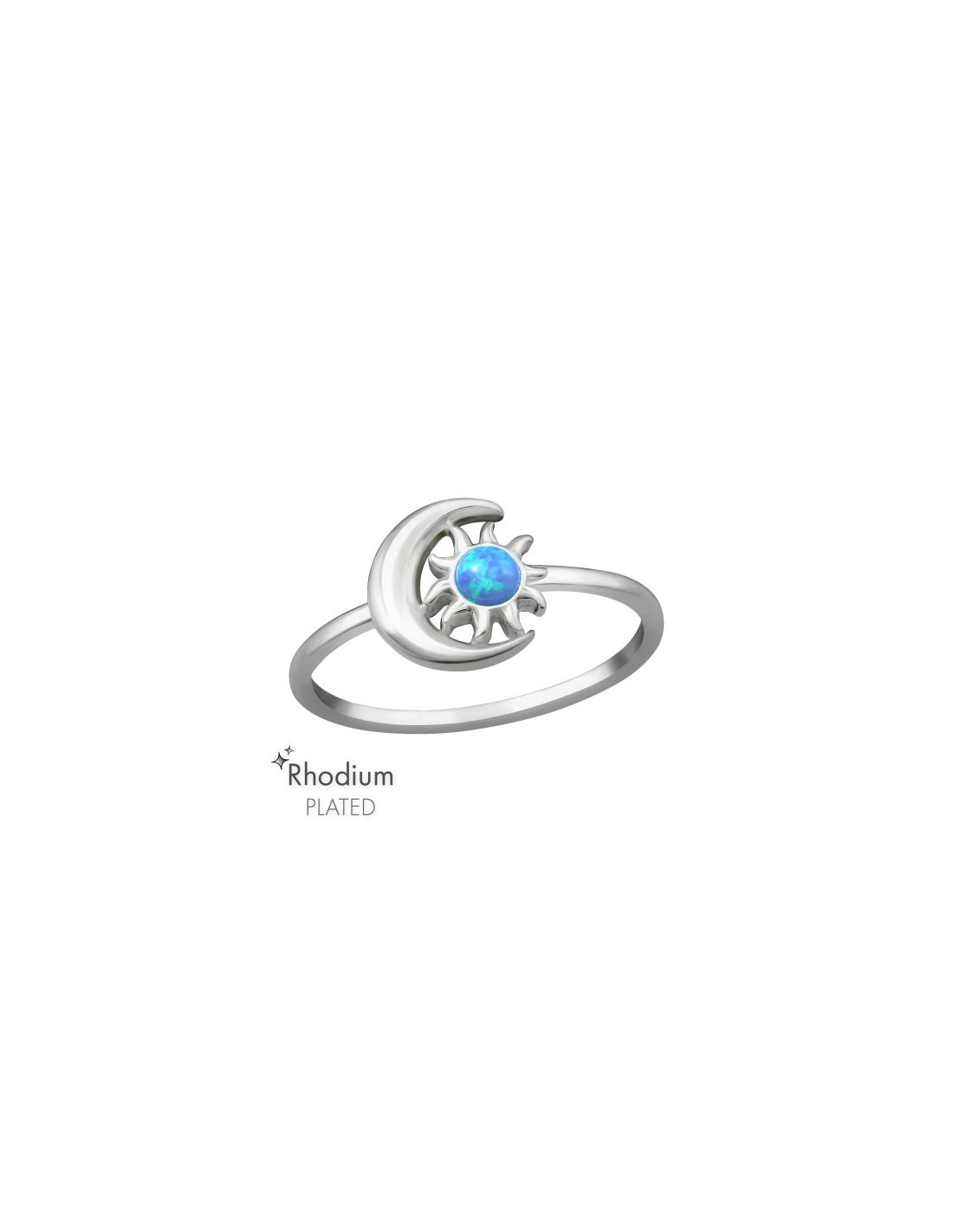 Anillo de plata 925 Sun & Moon Talla  5
