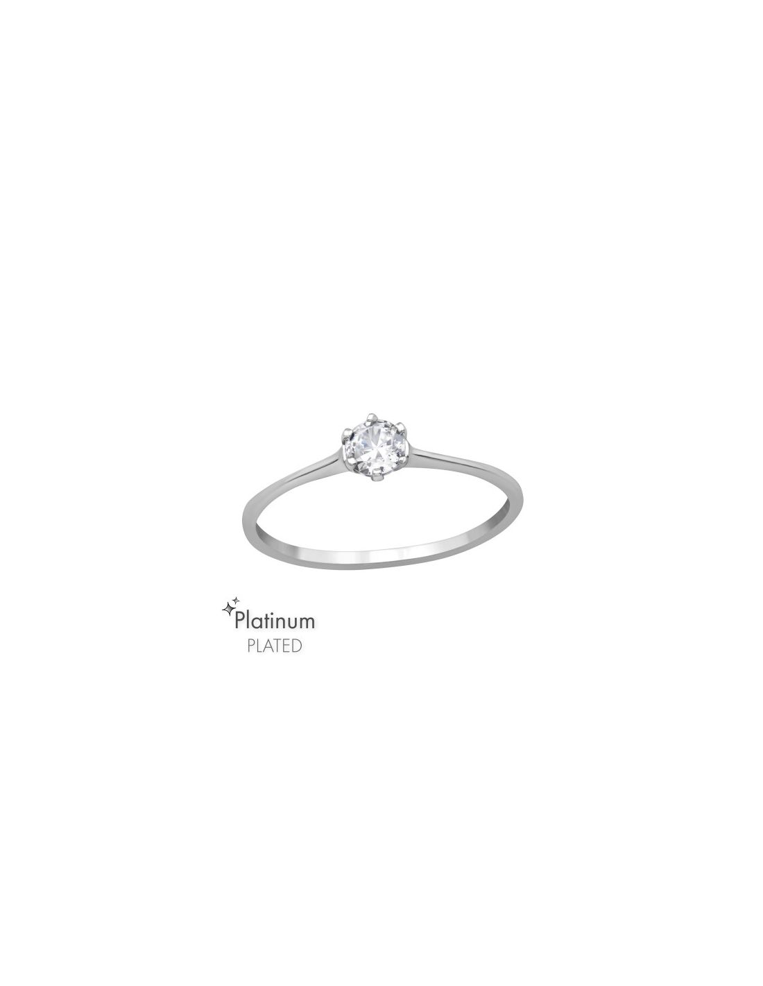 Anillo de plata 925 Solitaire Talla  5