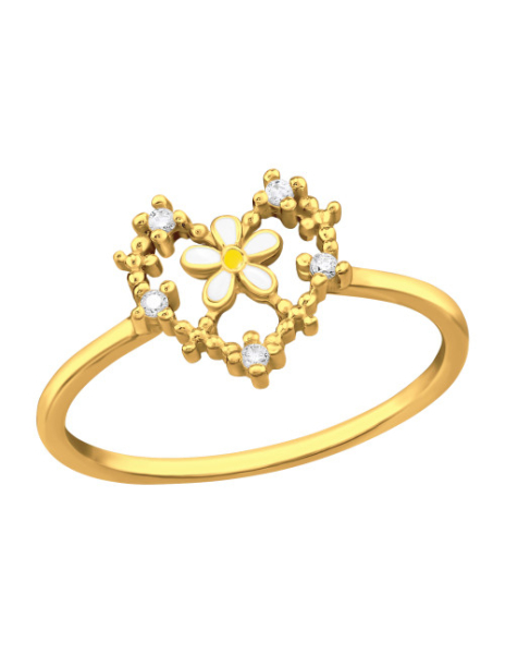 Anillo de plata 925 Flower...