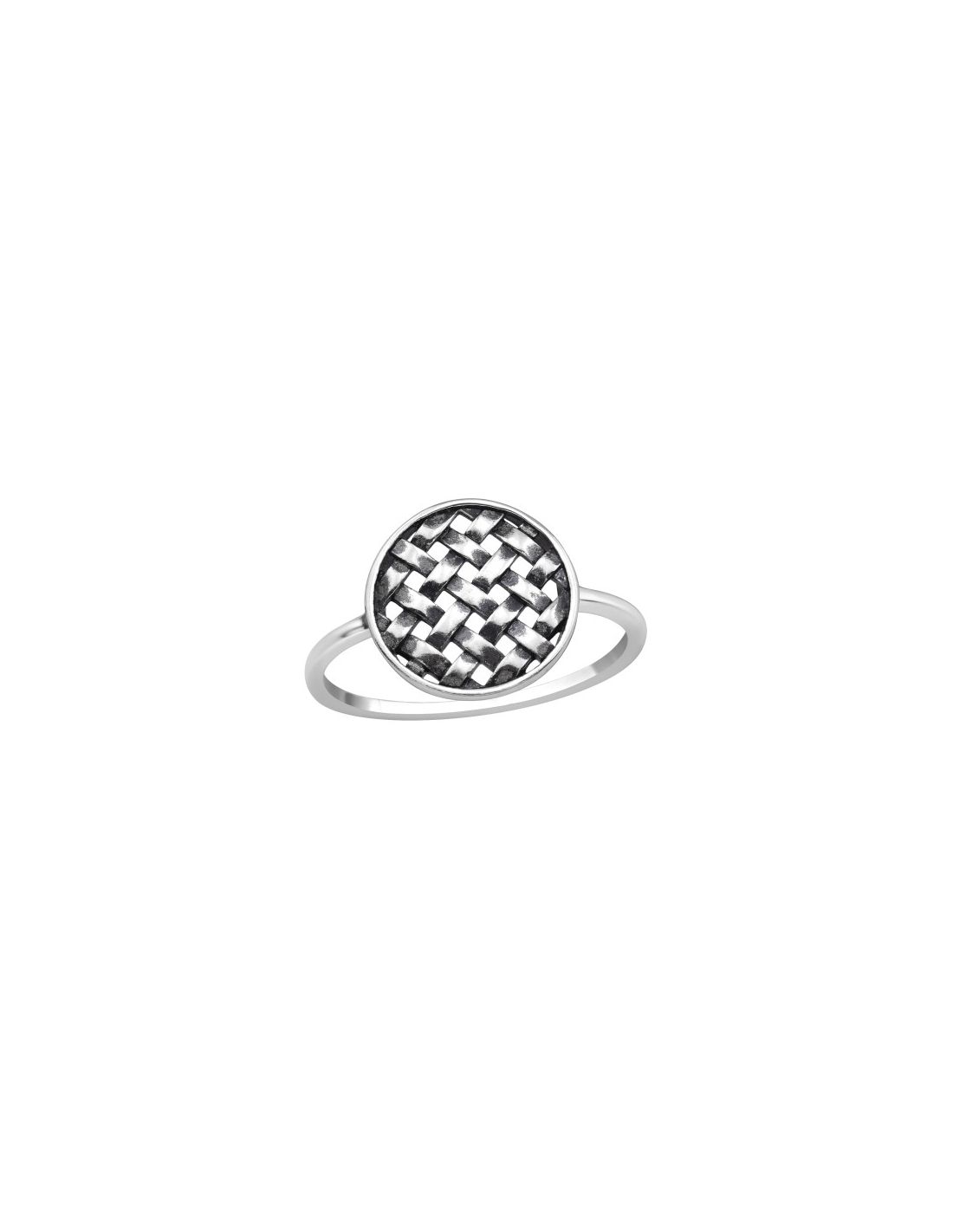 Anillo de plata 925 Woven Circle...