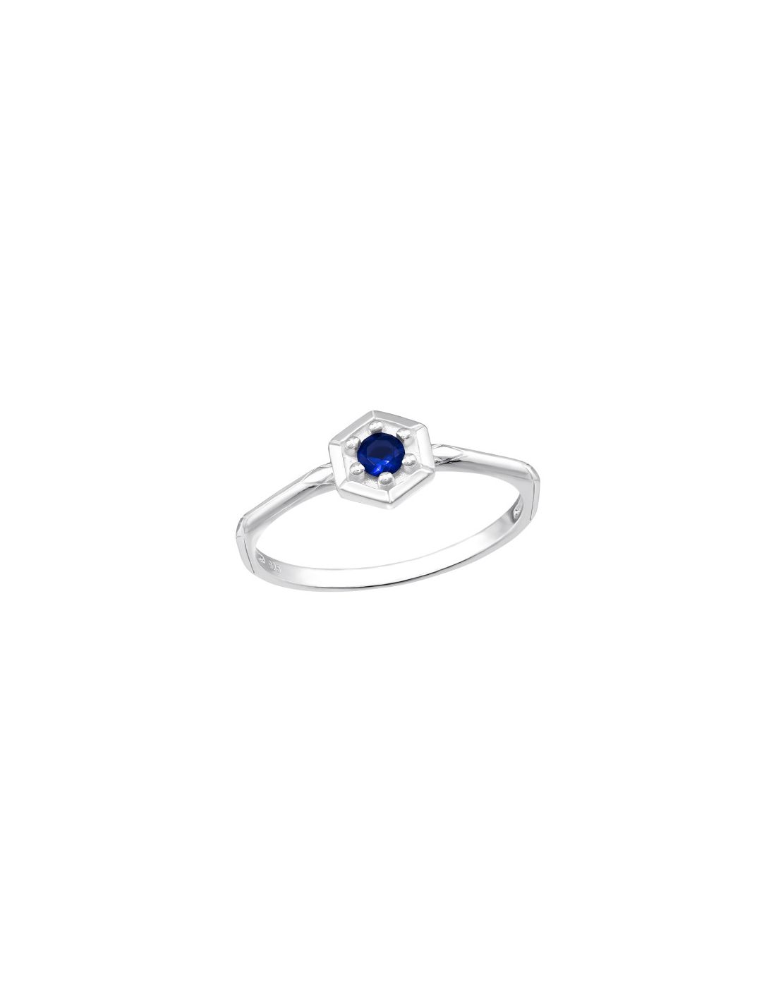Anillo de plata 925 Hexagon Talla  8