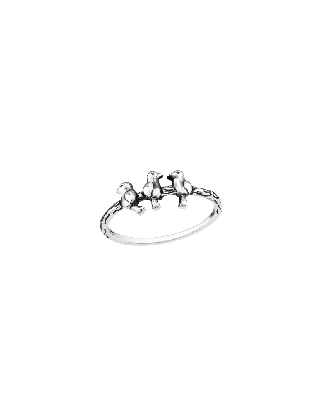 Anillo de plata 925 Birds Talla  8
