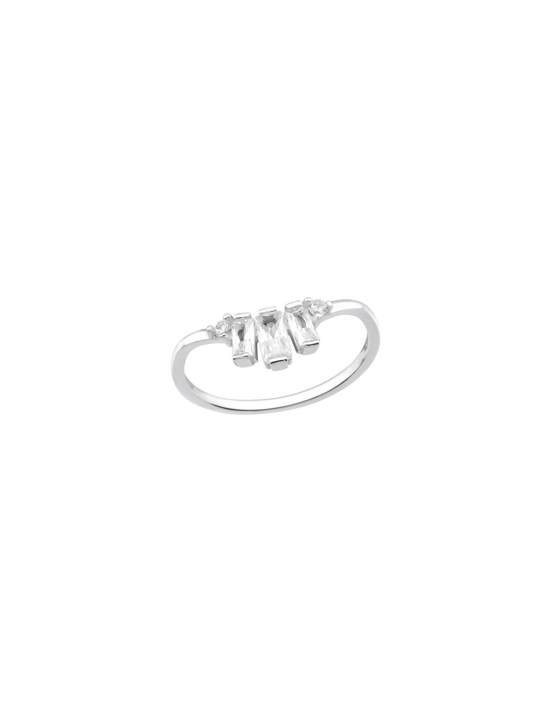 Anillo de plata 925 Baguette Talla  5