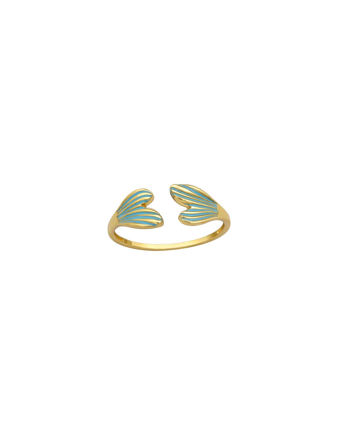 Anillo de plata 925 Whale Tail Talla  8