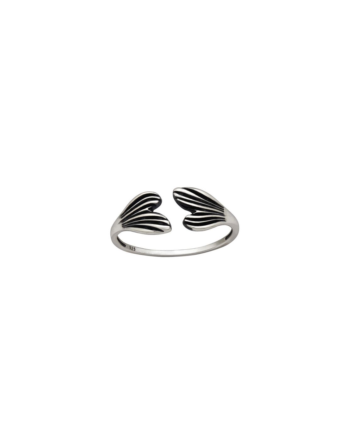 Anillo de plata 925 Whale Tail Talla  8