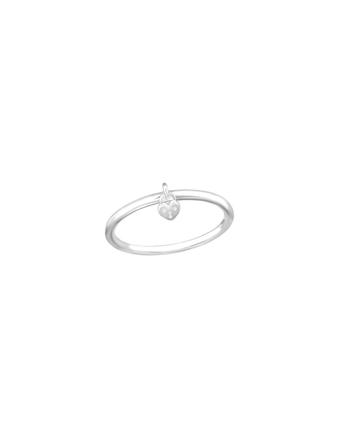 Anillo de plata 925 Heart Lock Talla  6