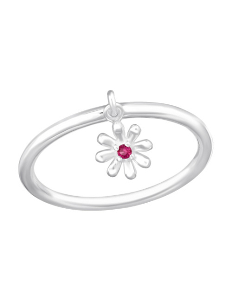 Anillo de plata 925 Flower...