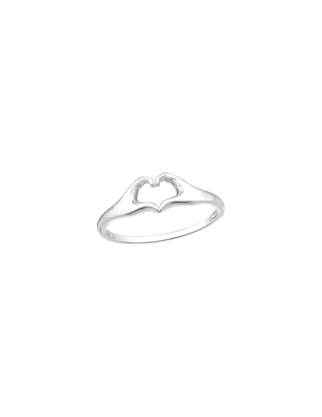 Anillo de plata 925 Hand Heart Talla  6
