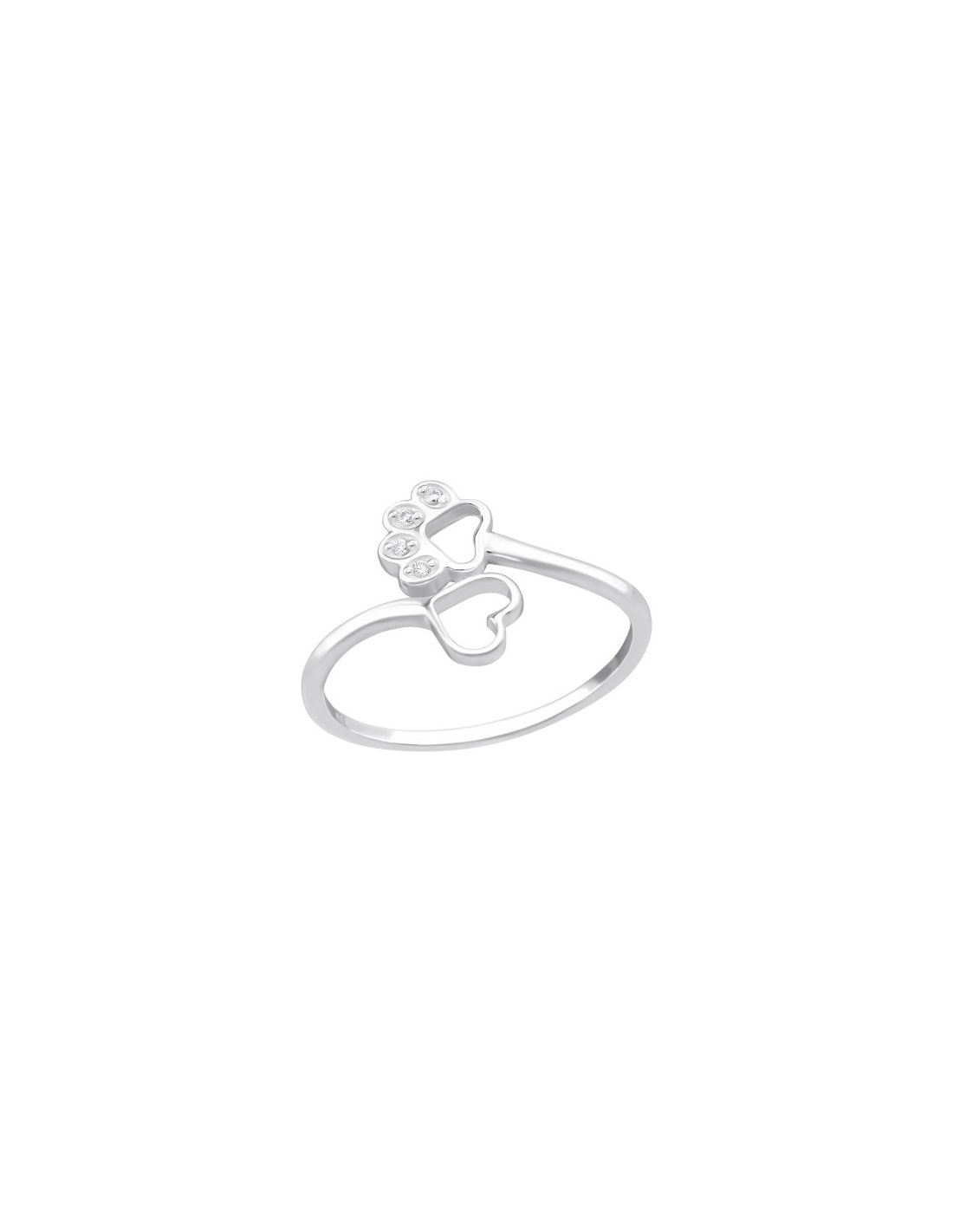 Anillo de plata 925 Paw And Heart...