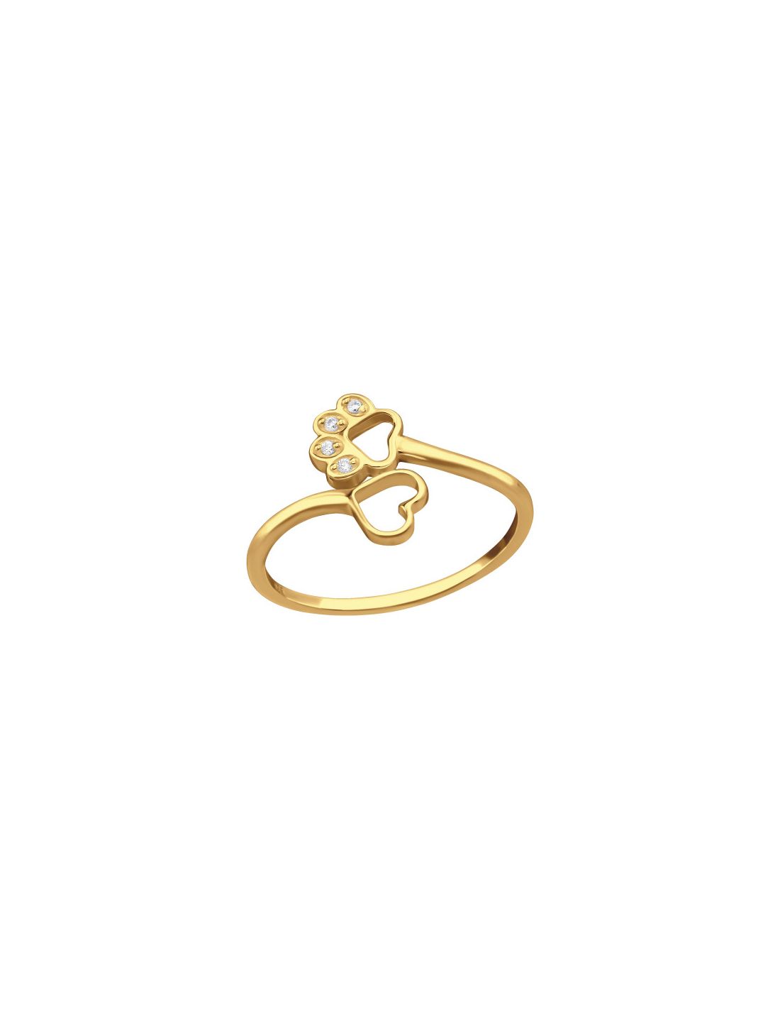 Anillo de plata 925 Paw And Heart...