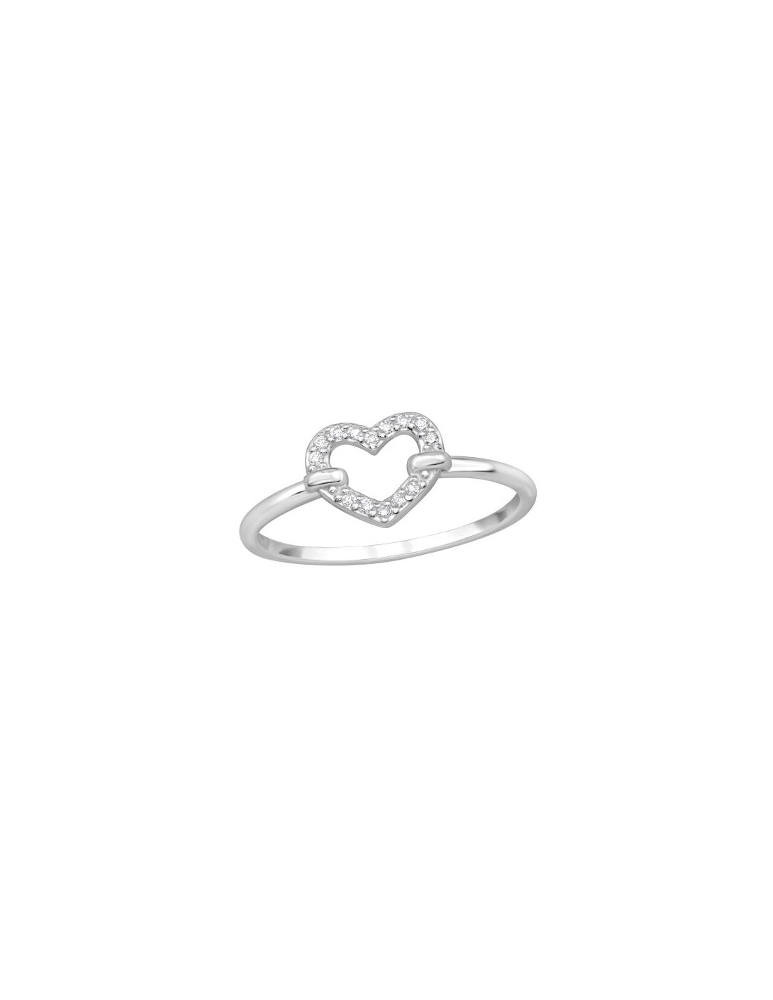 Anillo de plata 925 Open Heart Talla  6