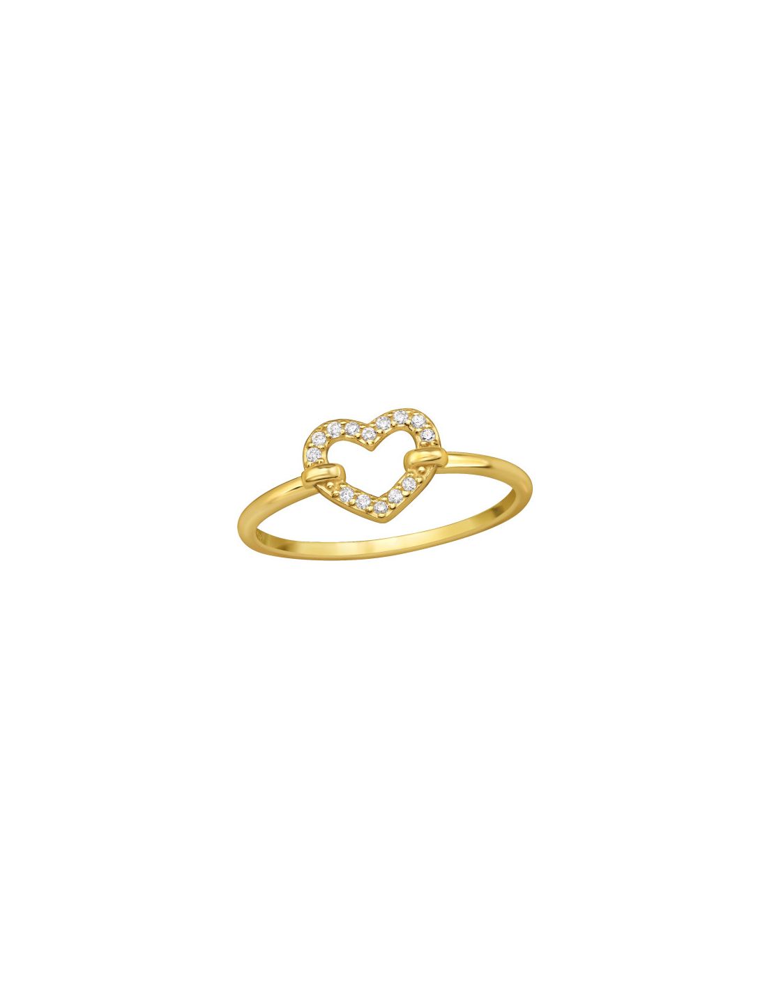 Anillo de plata 925 Open Heart Talla  8