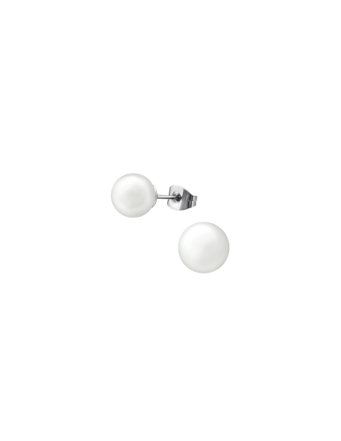 Aros de acero Synthetic Pearl 8Mm
