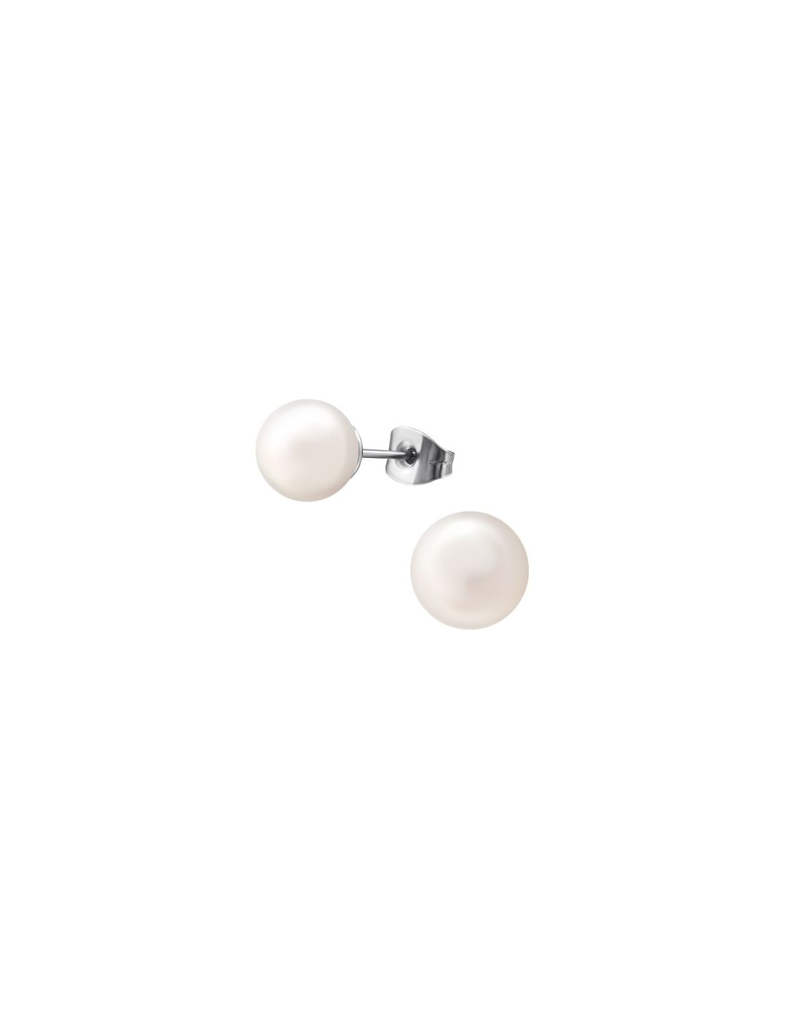 Aros de acero Synthetic Pearl 8Mm