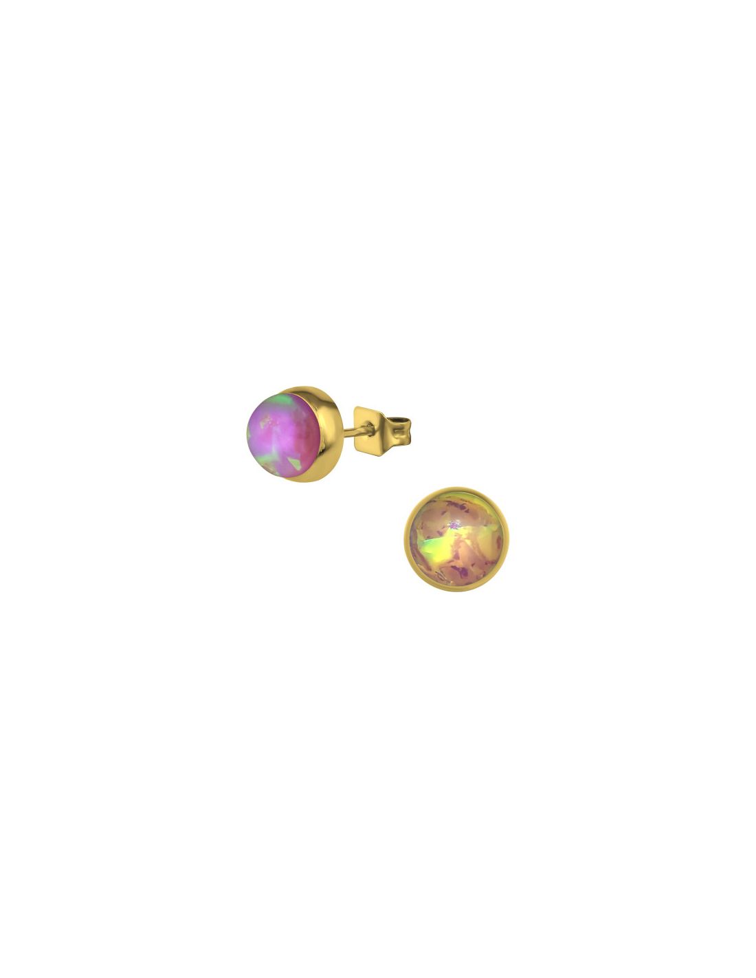 Aros de acero Gold Surgical Steel...
