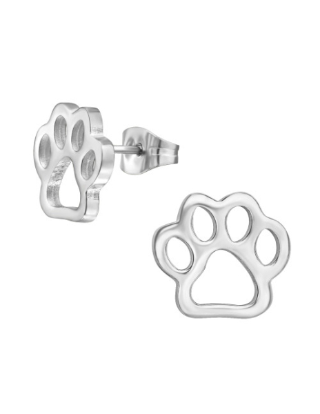 Aros de acero Dog Paw Print