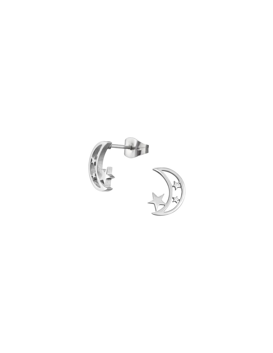 Aros de acero Crescent Moon And Star