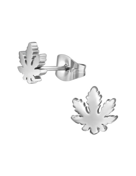 Aros de acero Cannabis Leaf