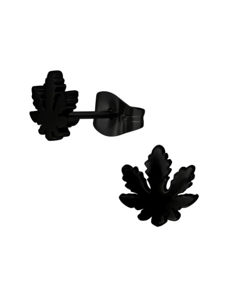 Aros de acero Cannabis Leaf