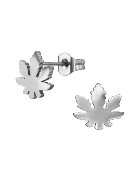 Aros de acero Cannabis Leaf