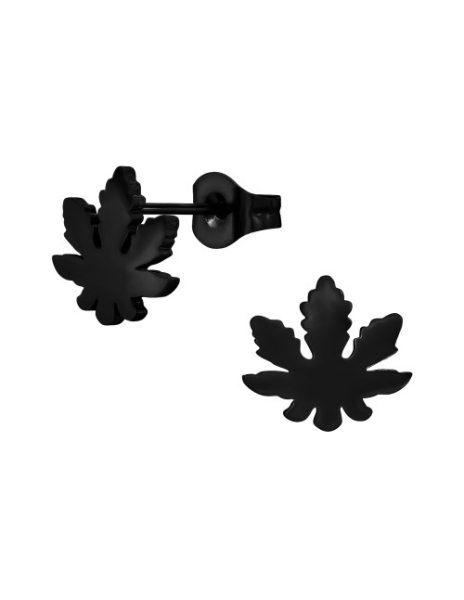 Aros de acero Cannabis Leaf