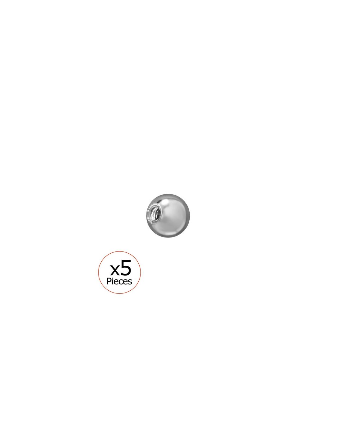 Aros de acero 5Mm Screw Ball (5 Pcs)