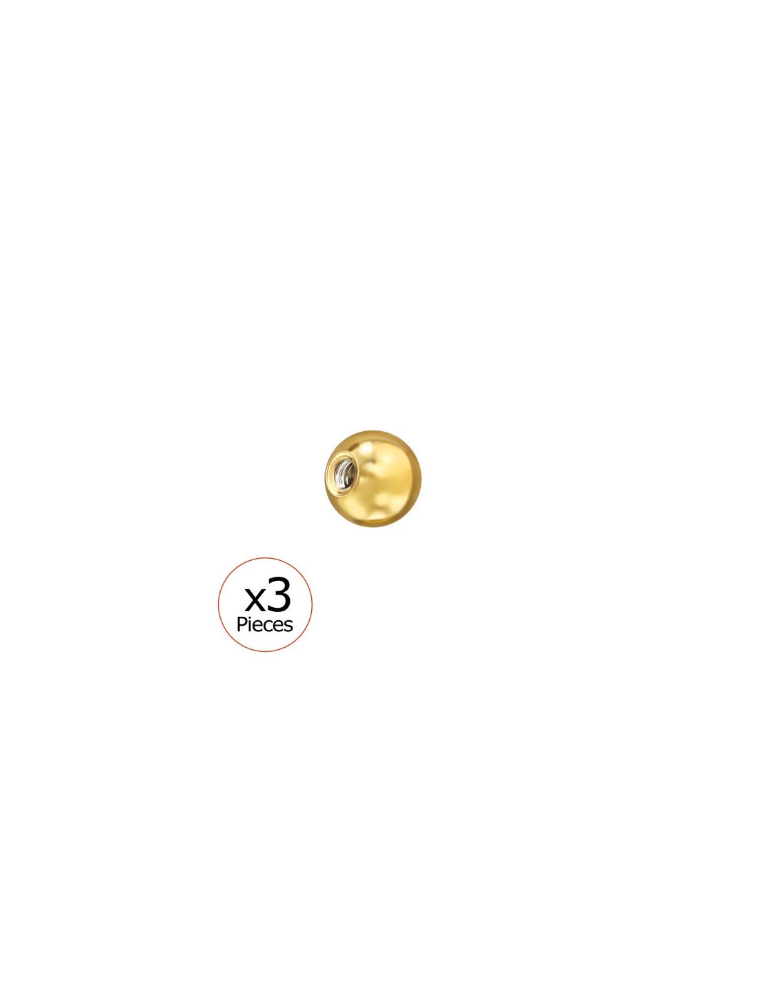Aros de acero 5Mm Screw Ball (3 Pcs)