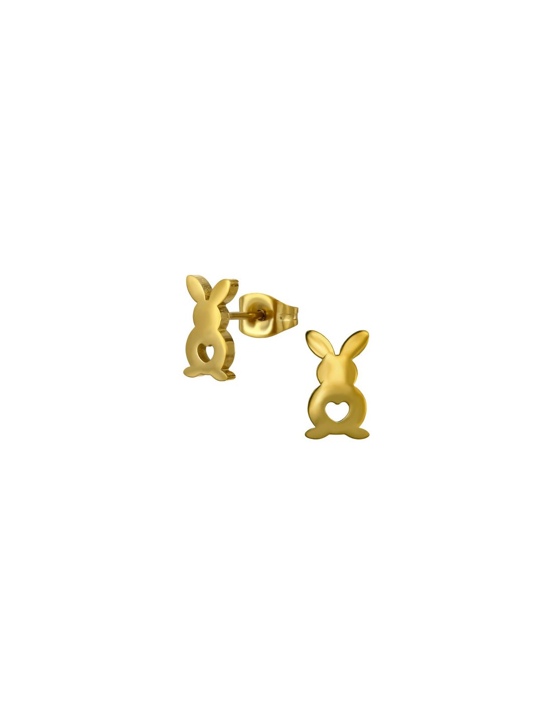 Aros de acero Heart Cut Out Bunny