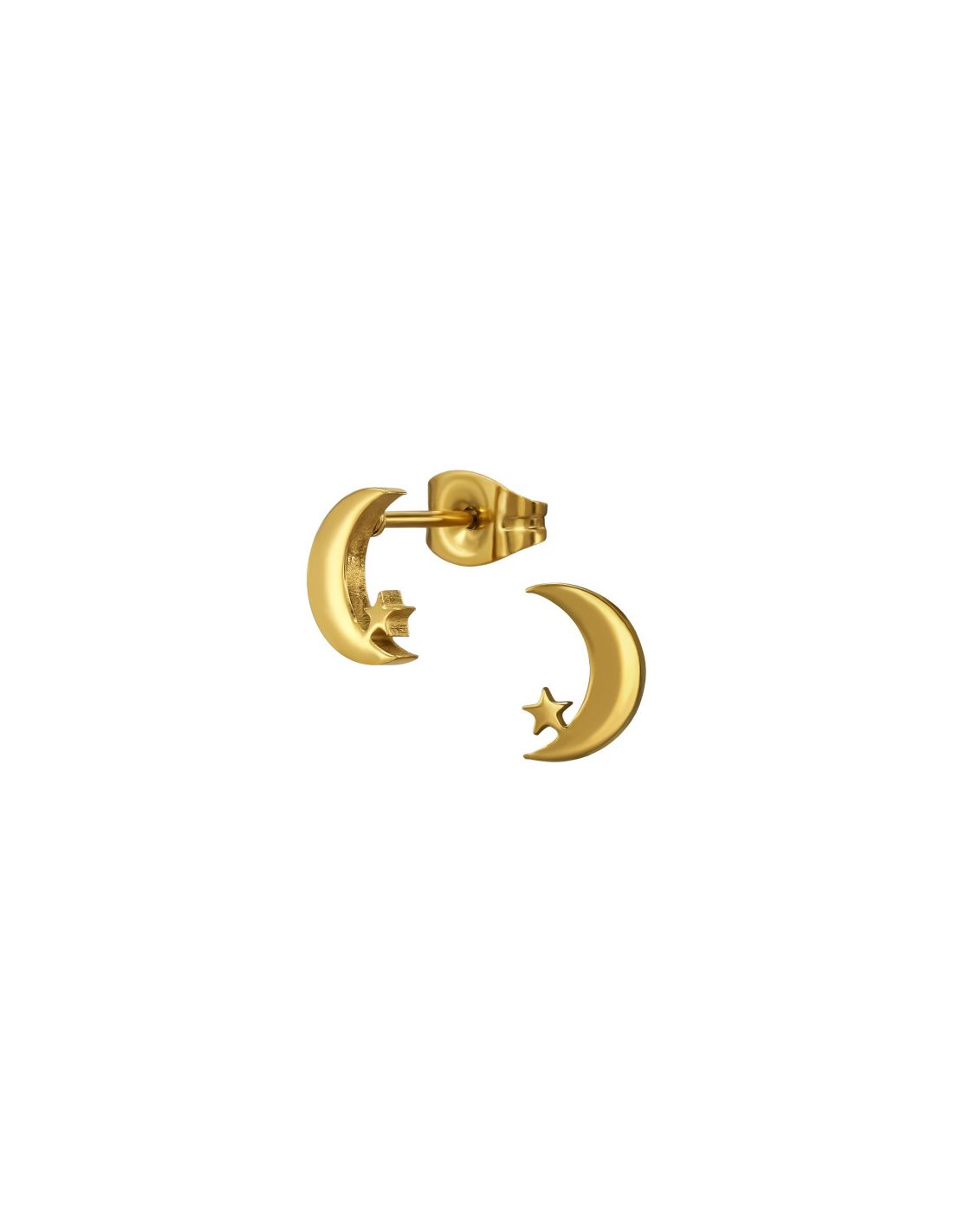 Aros de acero 8Mm Moon With Star