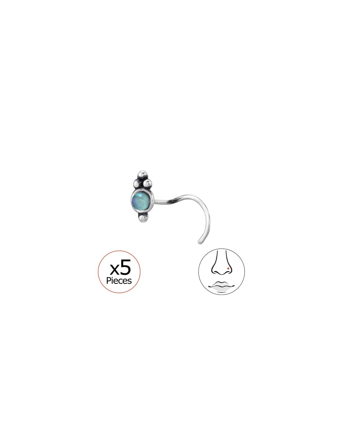 Piercing Nariz Round Plata 925