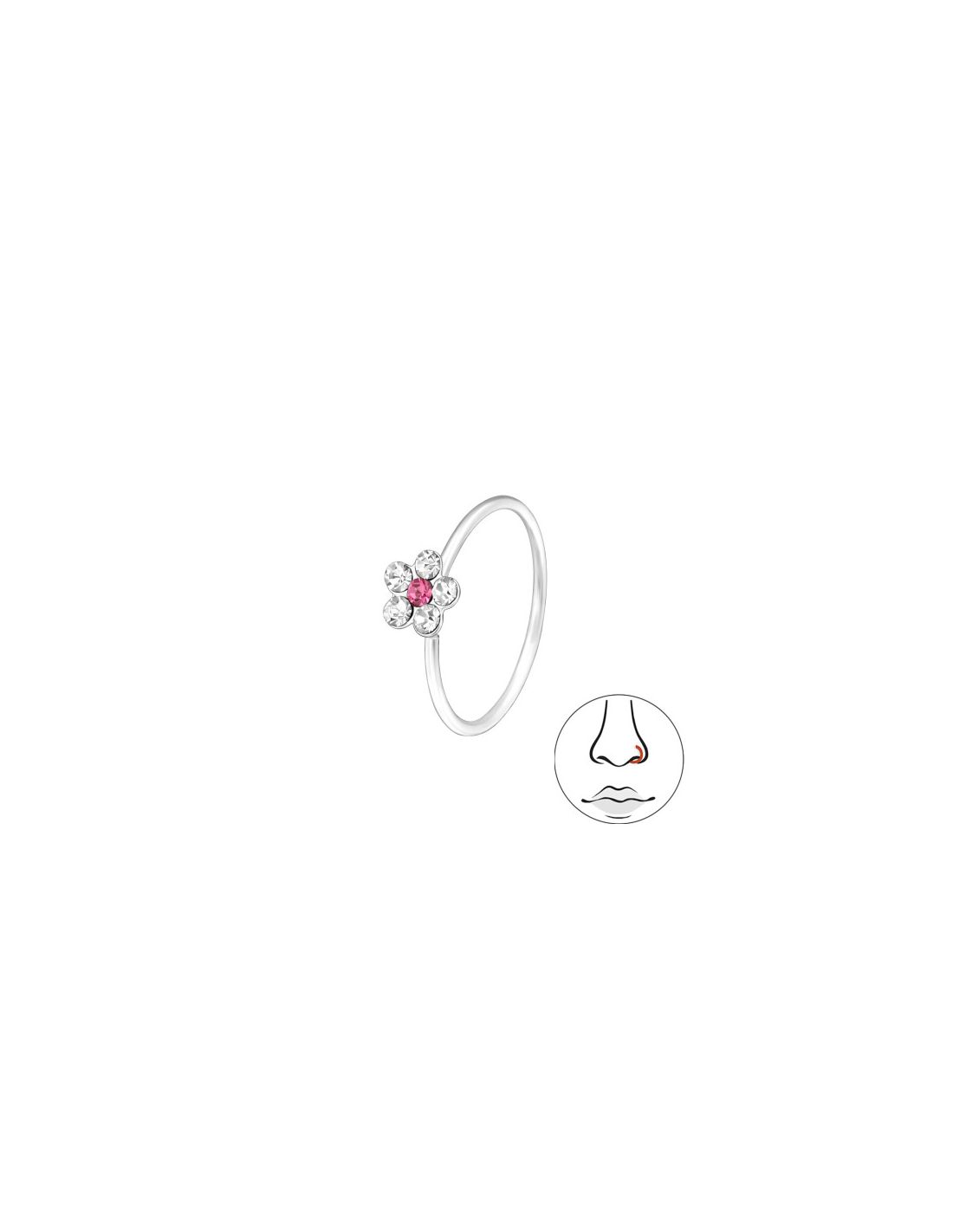 Piercing Nariz Flower Plata 925