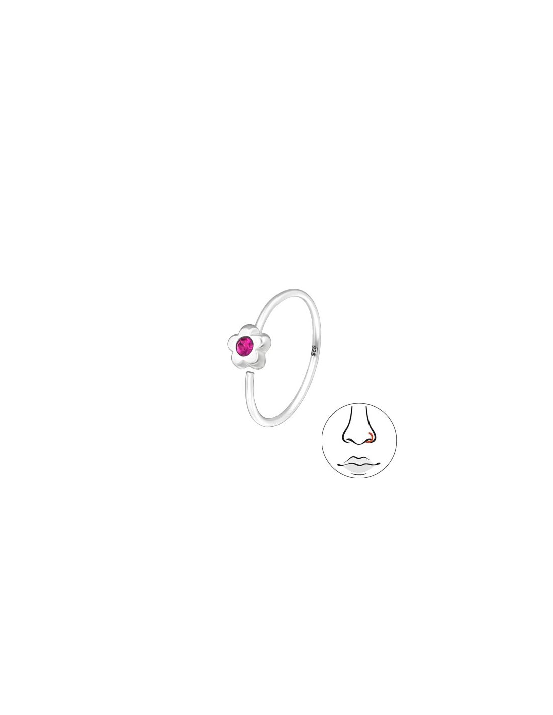 Piercing Nariz Flower Plata 925