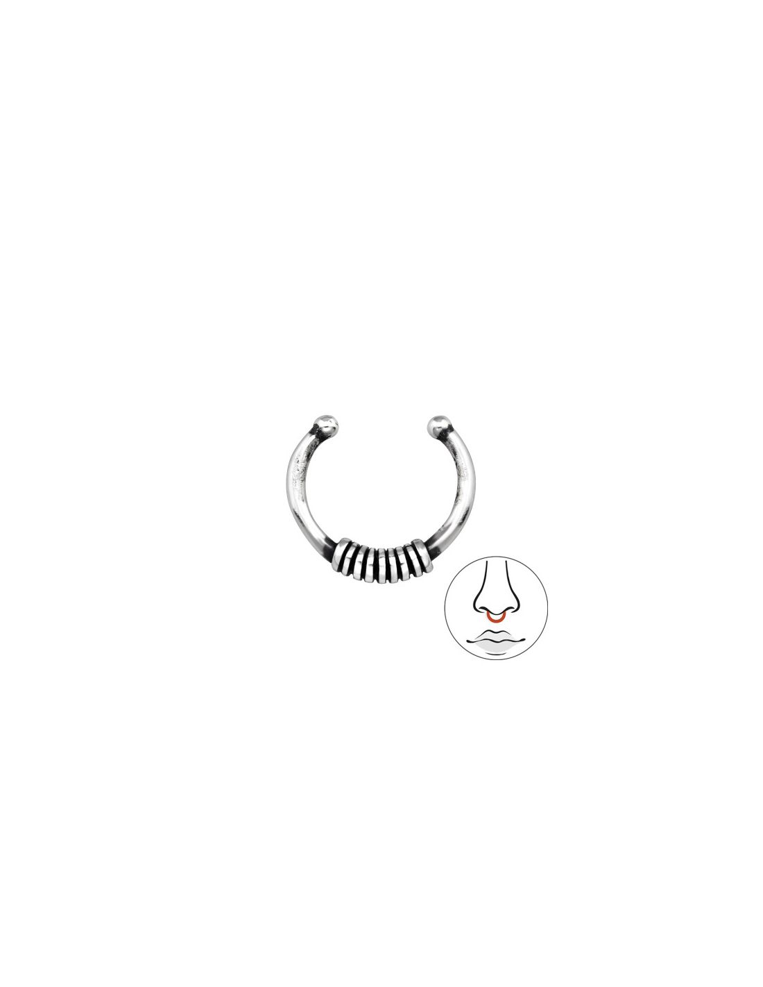 Piercing Nariz Bali Plata 925
