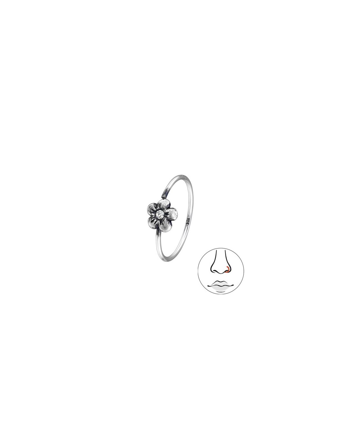 Piercing Nariz Flower Plata 925