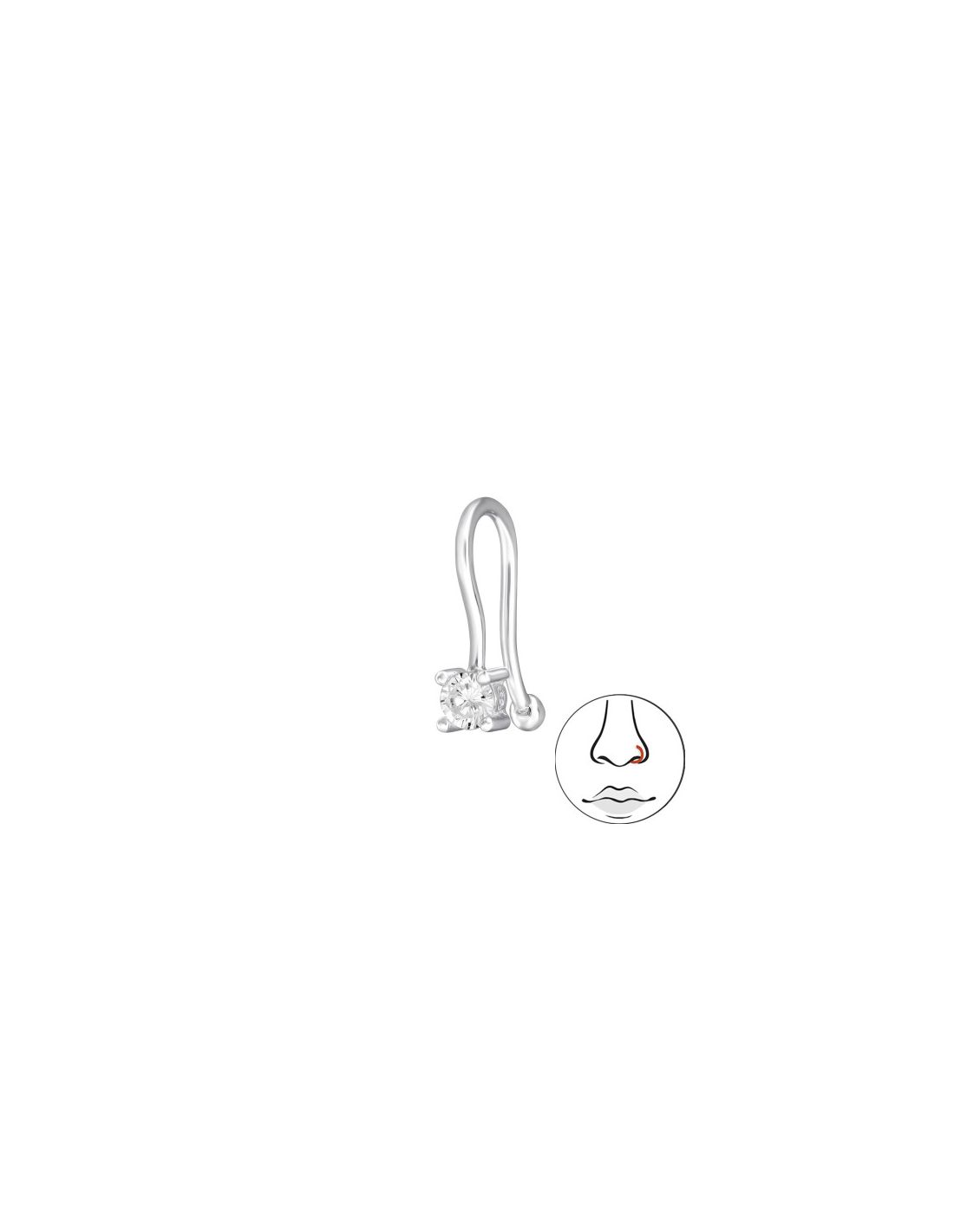 Piercing Nariz Round 2.5Mm Plata 925