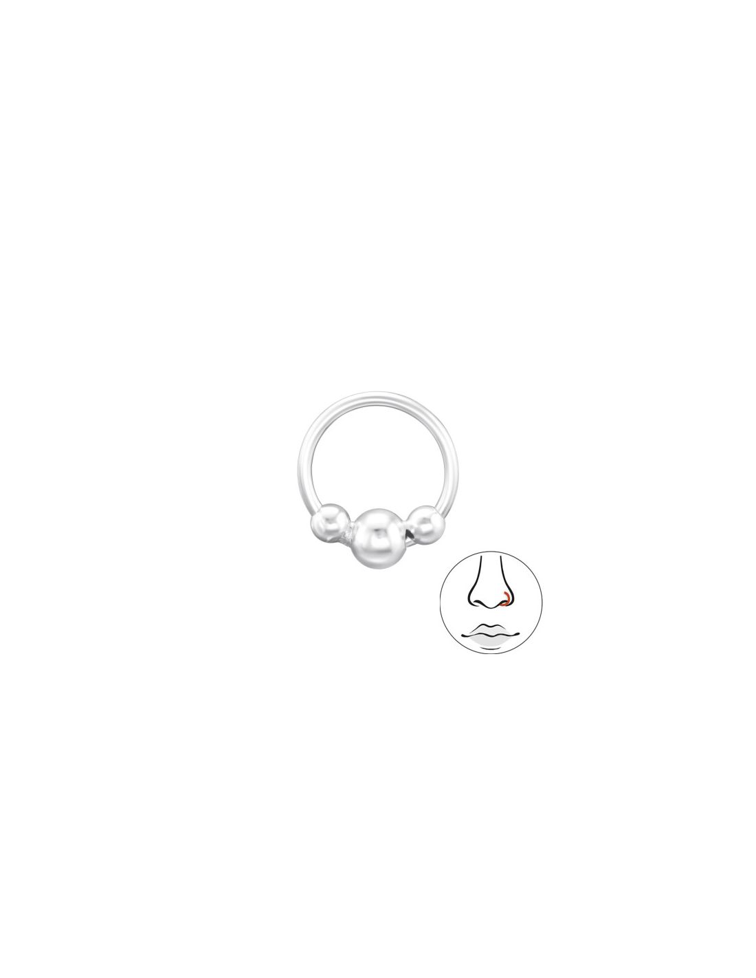 Piercing Nariz 3Mm Ball Plata 925