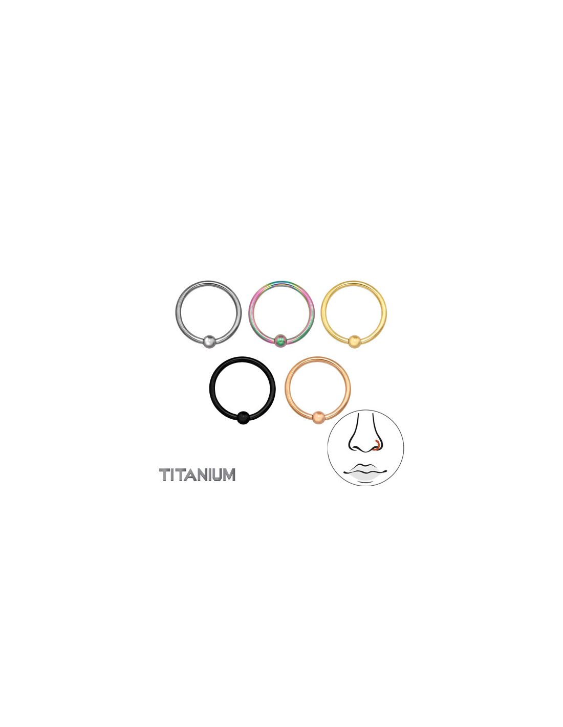 Piercing Nariz 0.8Mm (20G) Ball...