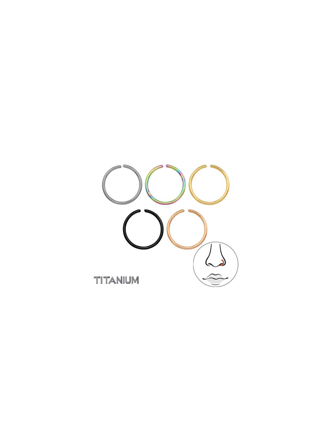 Piercing Nariz 0.8Mm (20G) Seamless...