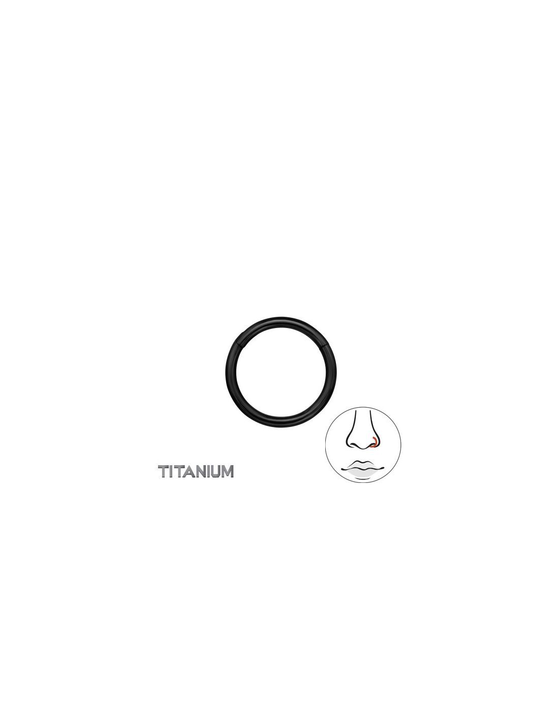 Piercing Nariz Hoop 8Mm Titanium