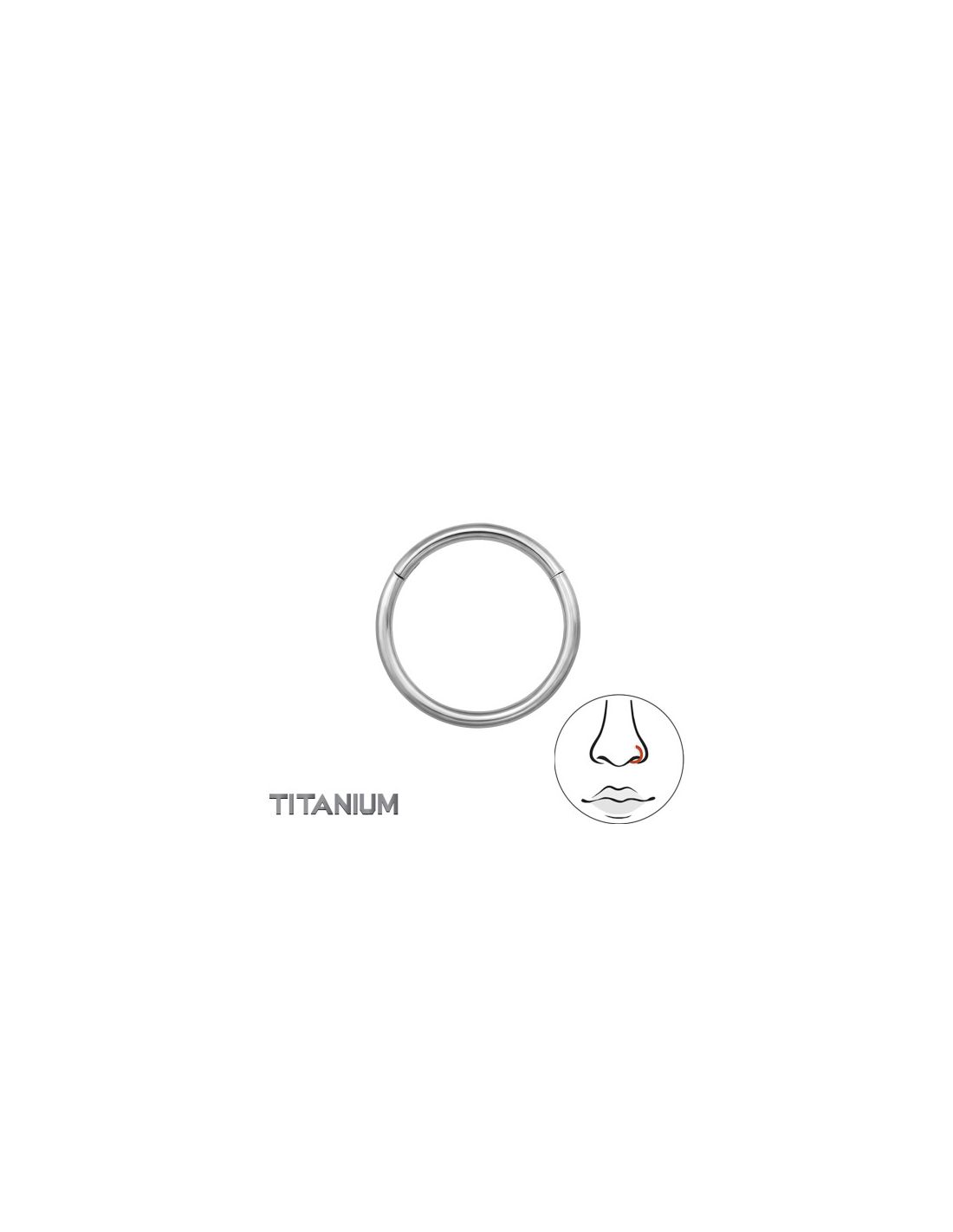 Piercing Nariz Hoop 10Mm Titanium