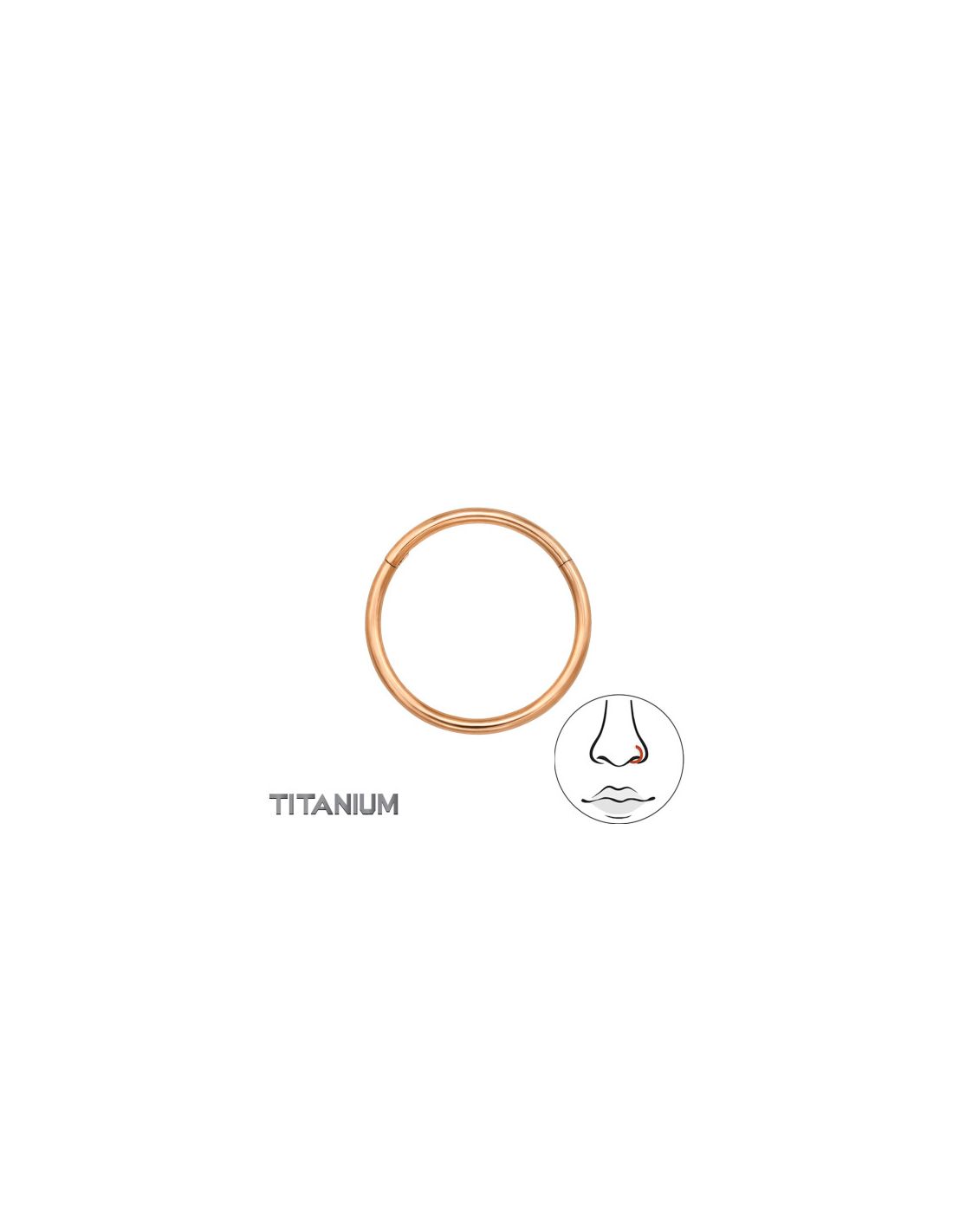 Piercing Nariz Hoop 12Mm Titanium