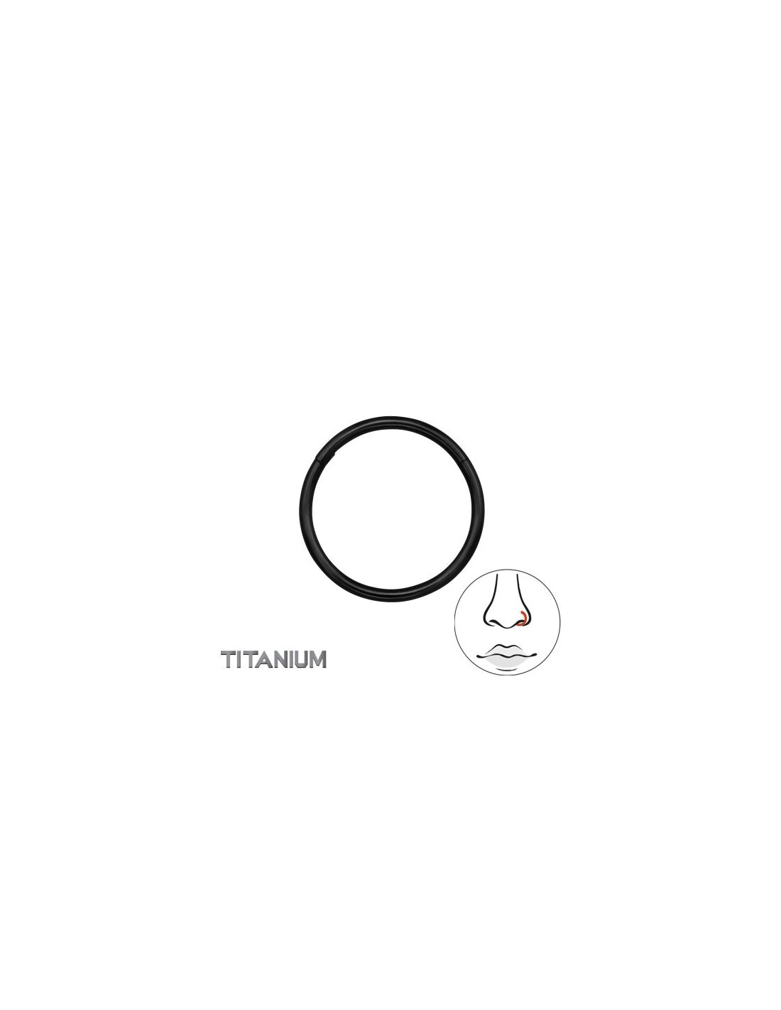 Piercing Nariz Hoop 12Mm Titanium